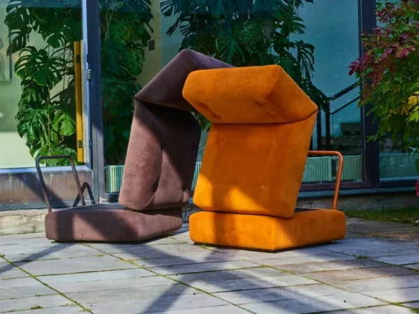 NORR11 Sofas Und Liegen-Fasetti Easy Sofamodul, 71 x 80 cm, Corda in Orange