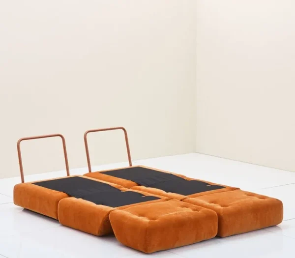 NORR11 Sofas Und Liegen-Fasetti Easy Sofamodul, 71 x 80 cm, Corda in Orange