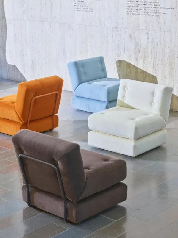 NORR11 Sofas Und Liegen-Fasetti Easy Sofamodul, 71 x 80 cm, Corda in Orange