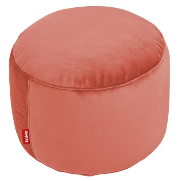 Audo Copenhagen Sitzgelegenheiten-Fatboy Point Velvet Recycled Hocker, Rhubarb