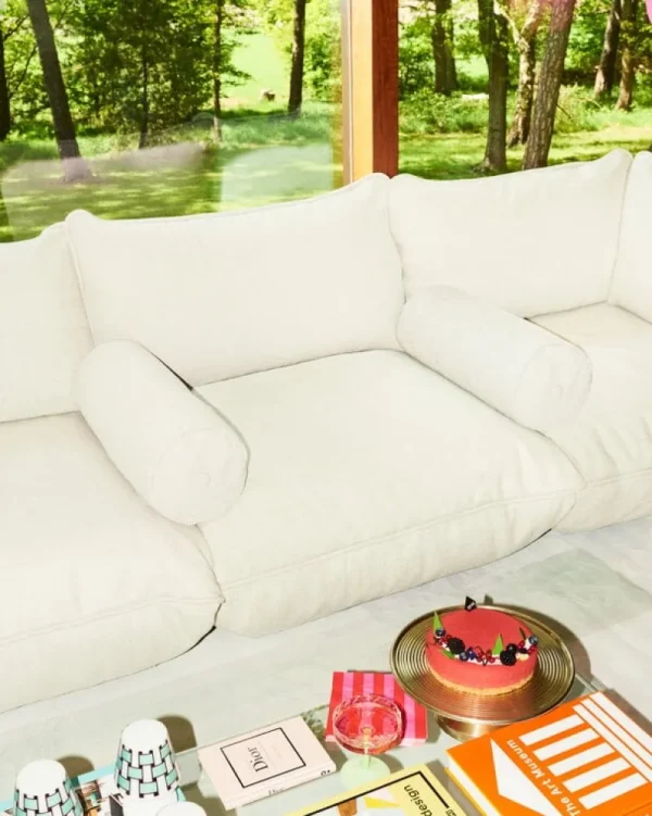 Fatboy Sofas Und Liegen-Sumo Grand Sofa, Weave Bubble Pink