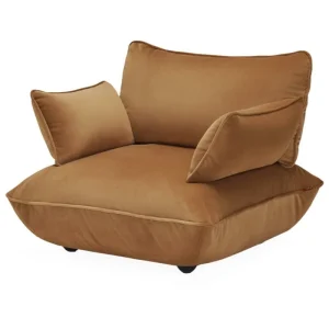 Artek Sitzgelegenheiten-Fatboy Sumo Loveseat Sessel, Samt Recycled almond