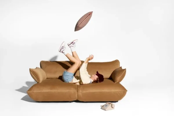 Muuto Sofas Und Liegen-Fatboy Sumo Medium Sofa, Velvet Recycled Mandel