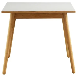 Fredericia Tische-FDB Møbler C35A Esstisch, 82 x 82 cm, Eiche – hellgraues Linoleum