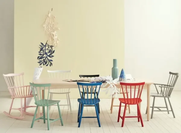 Vitra Sitzgelegenheiten-FDB Møbler Stuhl J52B, weiß