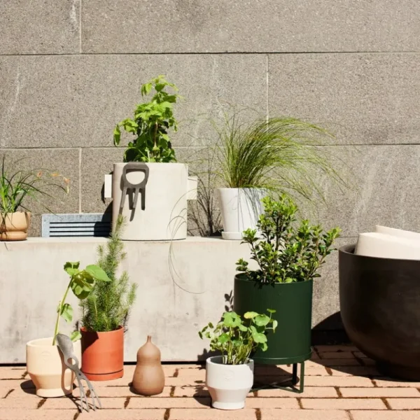 ferm LIVING Garten^Bau Pflanztopf, groß, dunkelgrün