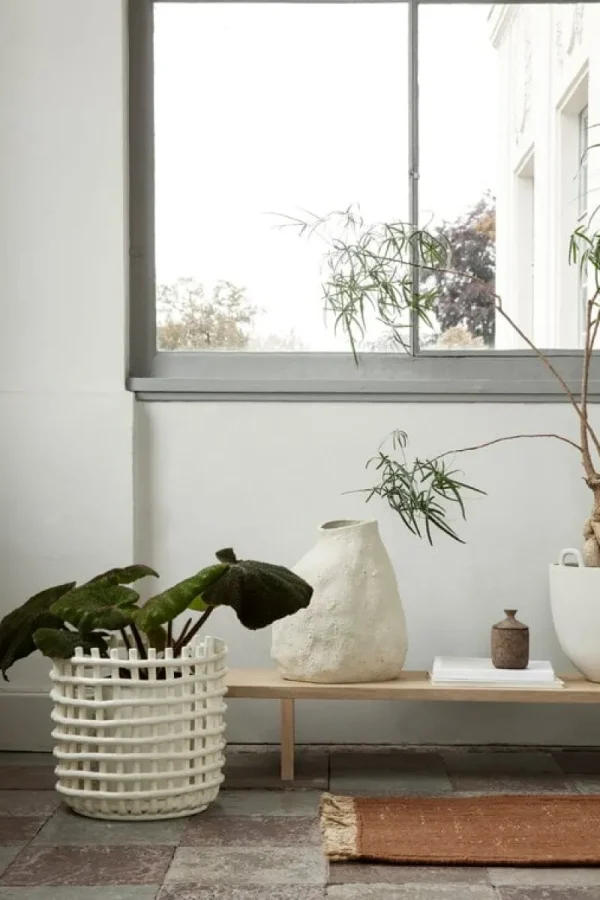 ferm LIVING Teppiche Und Läufer^Block Matte, 80 × 50 cm, Ziegelrot - Natur
