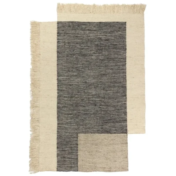 ferm LIVING Teppiche Und Läufer^Counter Teppich, 140 x 200 cm, Graphitgrau - Cremeweiß
