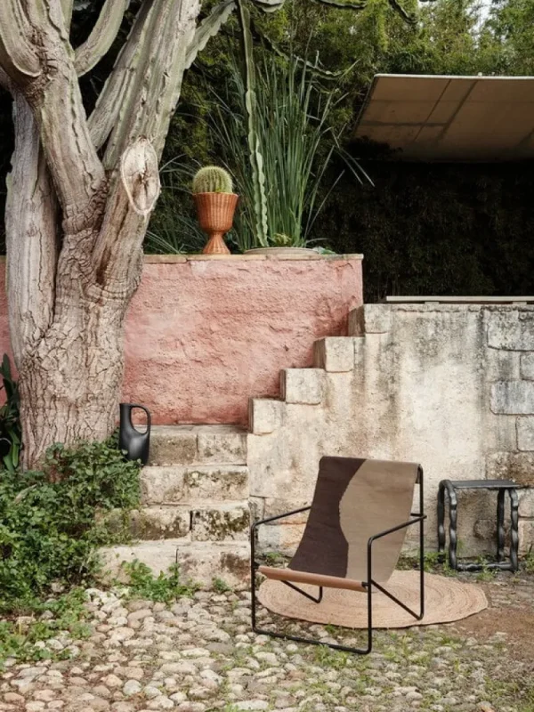 ferm LIVING Terrassenmöbel | Sitzgelegenheiten^Desert Loungesessel, Schwarz - Dune