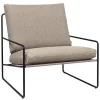 ferm LIVING Terrassenmöbel | Sitzgelegenheiten^Desert 1-Sitzer, Schwarz - dunkles Sandbeige, Dolce