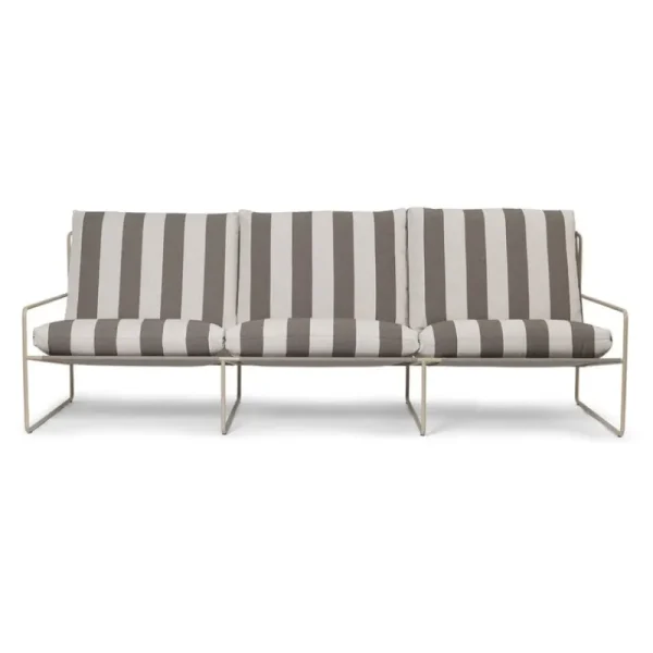 ferm LIVING Terrassenmöbel | Sofas Und Liegen^Desert 3-Sitzer-Sofa, Kaschmir - Schokoladenbraun, gestreift