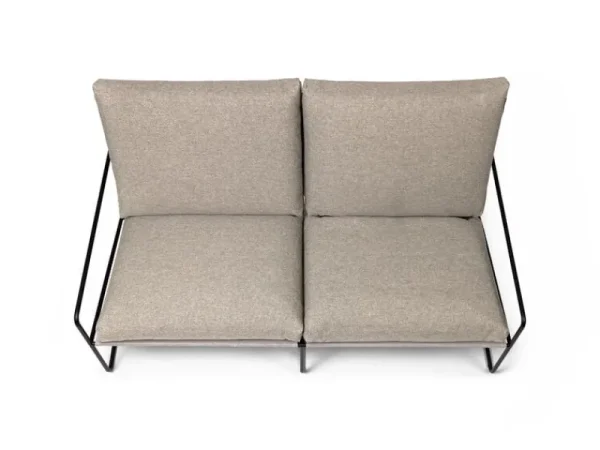ferm LIVING Terrassenmöbel^Desert 2-Sitzer-Sofa, Schwarz - dunkles Sandbeige, Dolce