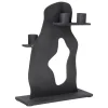 RE-OR Kerzen Und Kerzenhalter-ferm LIVING Erode Kerzenhalter, Aluminium schwarz