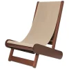 Fritz Hansen Sitzgelegenheiten-ferm LIVING Hemi Loungesessel, Buche dunkel gebeizt - Naturleinen