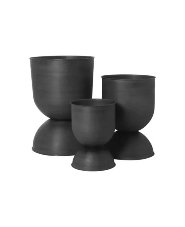 ferm LIVING Garten^Hourglass Topf, M, schwarz