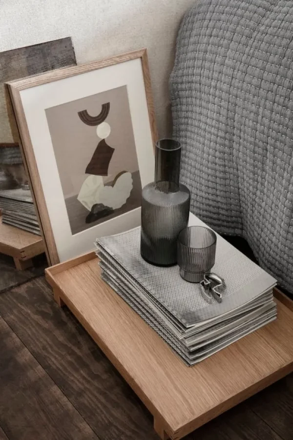 ferm LIVING Karaffen Und Krüge^Karaffe Ripple, rauchgrau