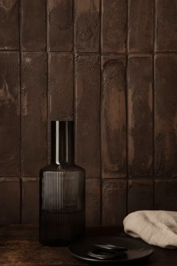 ferm LIVING Karaffen Und Krüge^Karaffe Ripple, rauchgrau