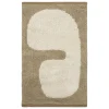 ferm LIVING Badezimmertextilien^Lay Teppich, waschbar, dunkles Taupe - Cremeweiß