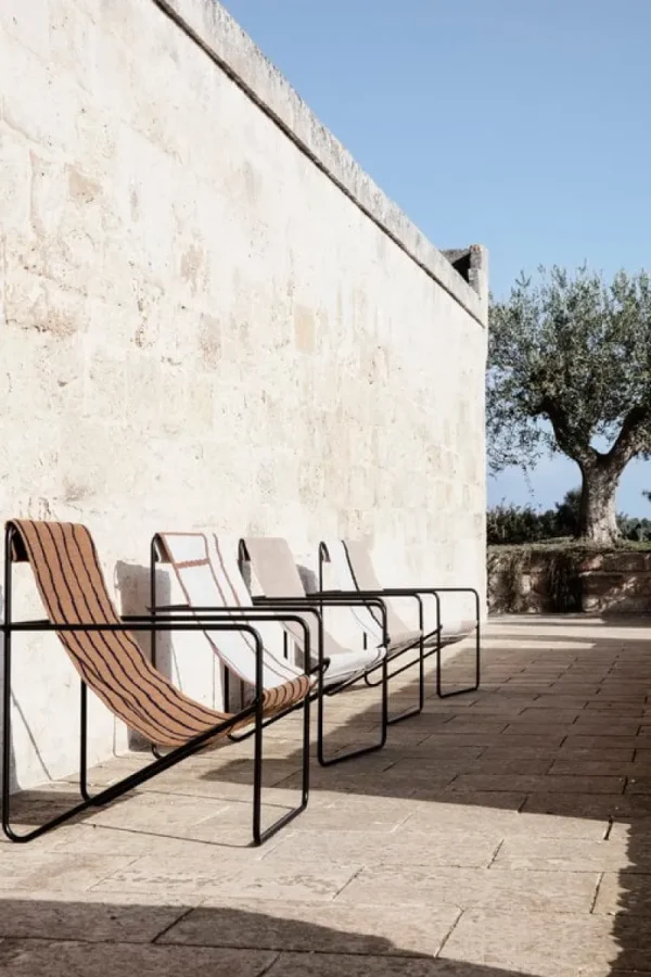 ferm LIVING Terrassenmöbel | Sitzgelegenheiten^Loungesessel Desert, Schwarz – einfarbig