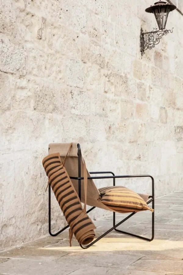 ferm LIVING Terrassenmöbel | Sitzgelegenheiten^Loungesessel Desert, Schwarz – einfarbig