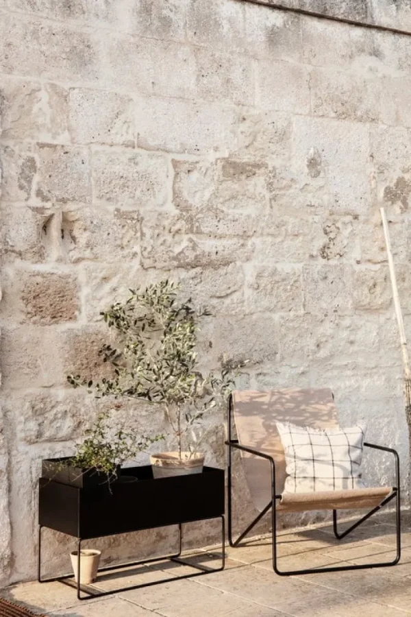 ferm LIVING Terrassenmöbel | Sitzgelegenheiten^Loungesessel Desert, Schwarz – einfarbig