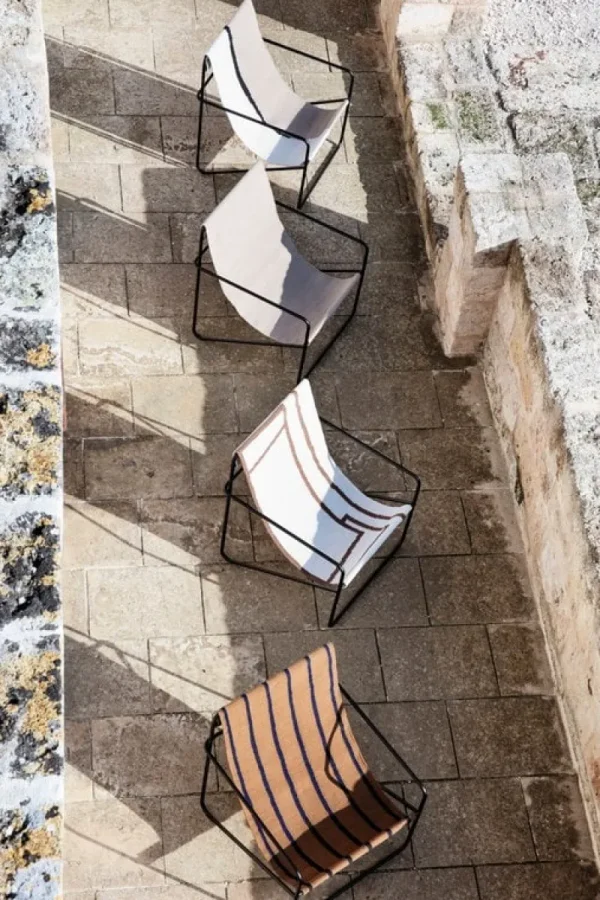 ferm LIVING Terrassenmöbel | Sitzgelegenheiten^Loungesessel Desert, Schwarz – einfarbig