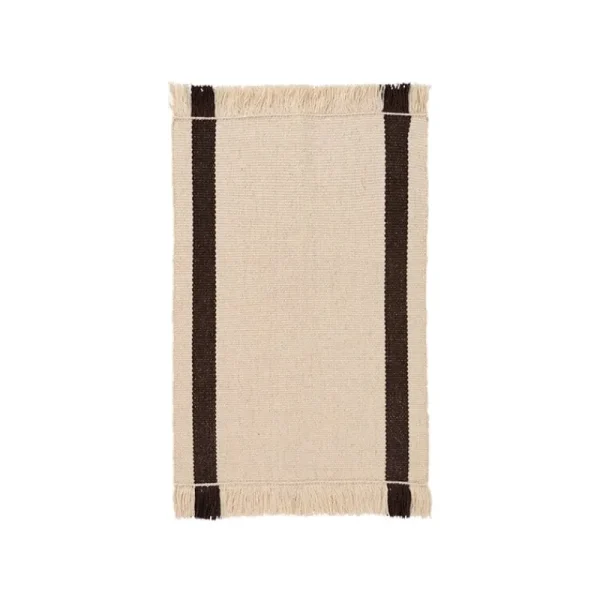 ferm LIVING Teppiche Und Läufer^Matte Calm Kelim, 50 x 70 cm, Naturweiß - Kaffee