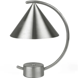 Woud Tischlampen | Tragbare Lampen-ferm LIVING Meridian Tischleuchte, gebürsteter Stahl
