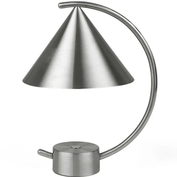 Woud Tischlampen | Tragbare Lampen-ferm LIVING Meridian Tischleuchte, gebürsteter Stahl