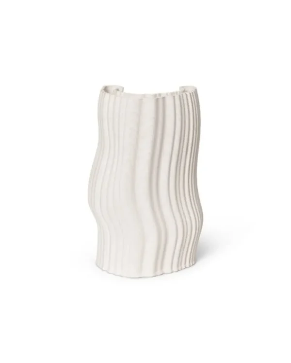 Georg Jensen Vasen-ferm LIVING Moiré Vase, Cremeweiß