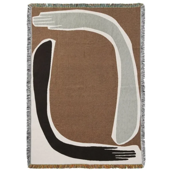 ferm LIVING Decken Und Überwürfe | Wandbehang^Pose Wandteppich-Decke, 120 x 170 cm, coffee