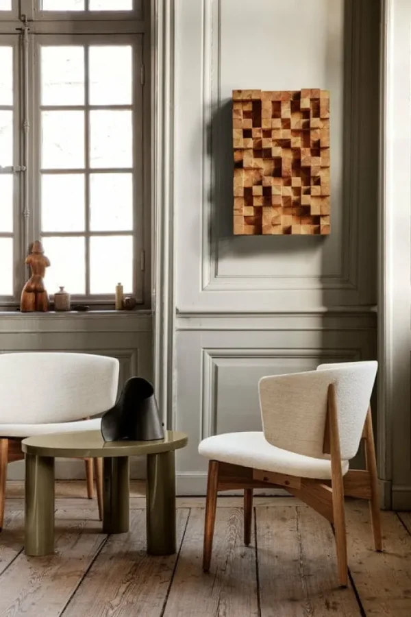 ferm LIVING Tische-Post Couchtisch, 65 cm, Olivgrün