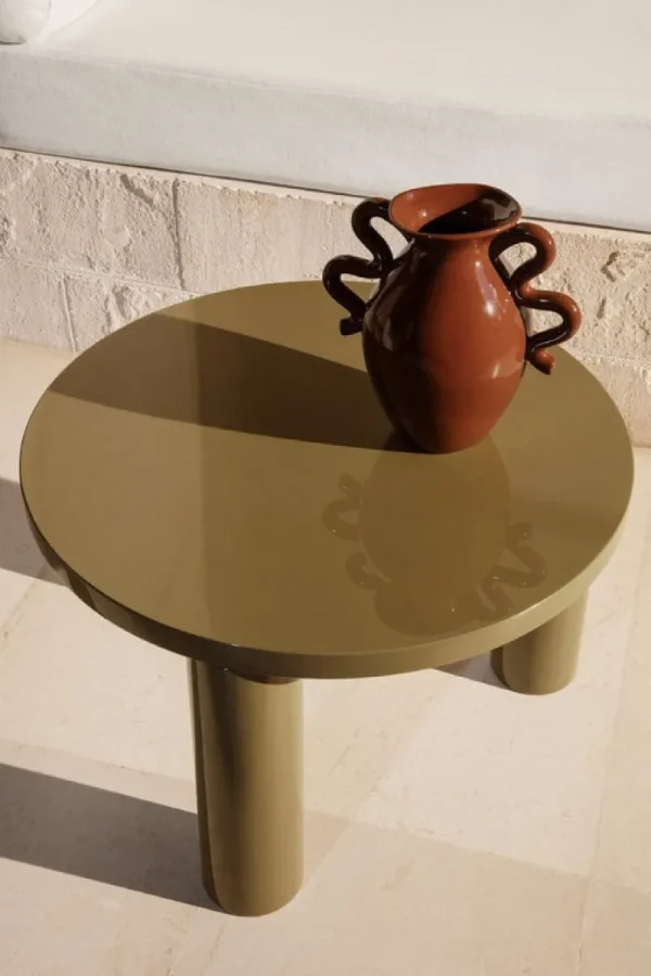 ferm LIVING Tische-Post Couchtisch, 65 cm, Olivgrün