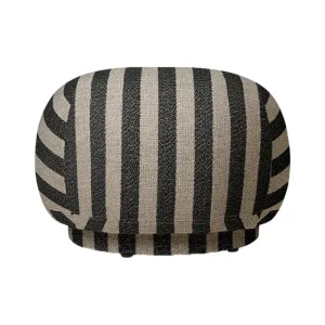 Vitra Sitzgelegenheiten-ferm LIVING Rico Pouf, Sandbeige - Schwarz, Louisiana