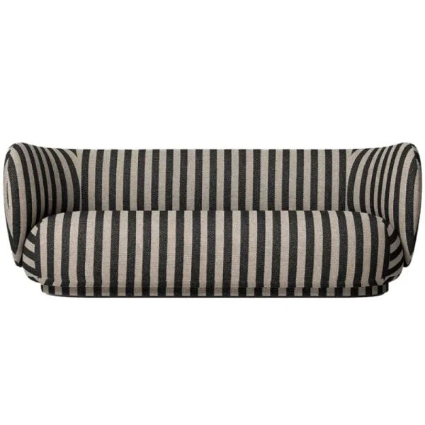 New Works Sofas Und Liegen-ferm LIVING Rico 3-Sitzer-Sofa, Sandbeige - Schwarz, Louisiana