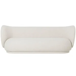 ferm LIVING Sofas Und Liegen-Rico 3-Sitzer-Sofa, Cremeweiß - Bouclé