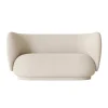 Audo Copenhagen Sofas Und Liegen-ferm LIVING Rico 2-Sitzer-Sofa, Cremeweiß - Bouclé