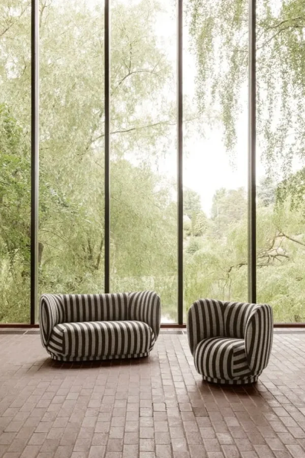 New Works Sofas Und Liegen-ferm LIVING Rico 2-Sitzer-Sofa, Sandbeige - Schwarz, Louisiana