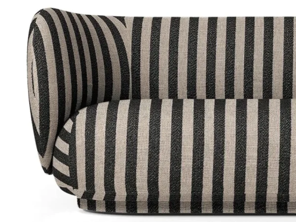 New Works Sofas Und Liegen-ferm LIVING Rico 3-Sitzer-Sofa, Sandbeige - Schwarz, Louisiana