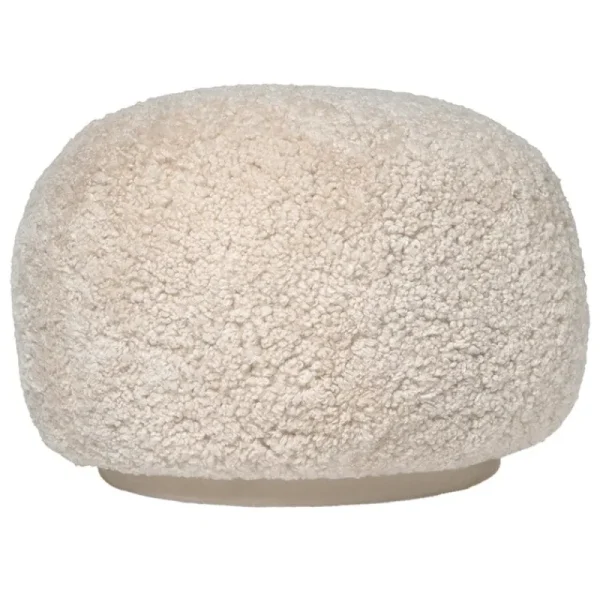 HAY Sitzgelegenheiten-ferm LIVING Rico Sitzpouf, Schaffell Moonlight