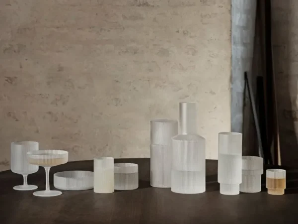 ferm LIVING Karaffen Und Krüge | Küchenutensilien^Ripple Karaffen-Set, klein, satiniert