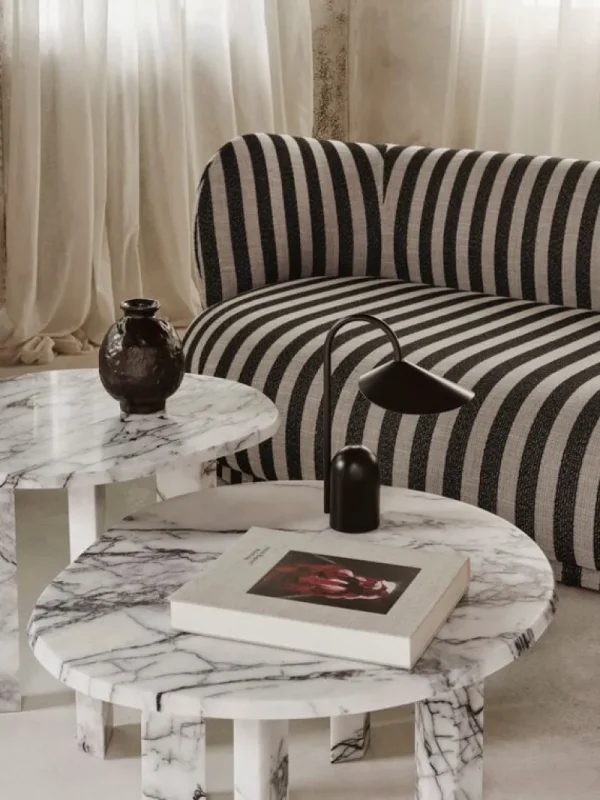 HAY Tische-ferm LIVING Taula Couchtisch, weiß - Holzkohle