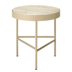 HAY Tische-ferm LIVING Travertine Beistelltisch, mittel, Kaschmir