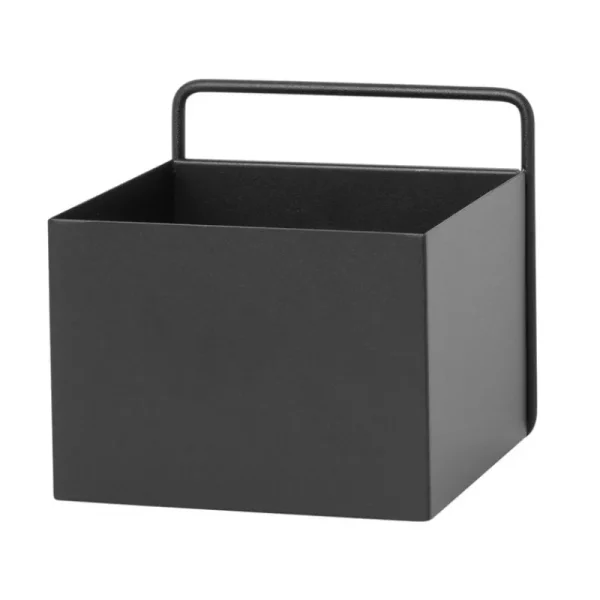 ferm LIVING Garten | Aufbewahrungsbehälter^Wall Box, quadratisch, schwarz