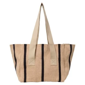 ferm LIVING Taschen^Yard Picknicktasche, Sand – Schwarz