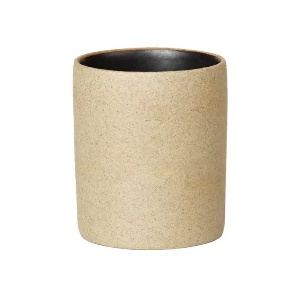 ferm LIVING Badezimmeraccessoires^Zierlicher Bon Accessories Becher, Sand – schwarz