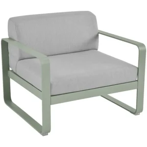 Fermob Terrassenmöbel^Bellevie Sessel, Kaktusgün – Flanellgrau