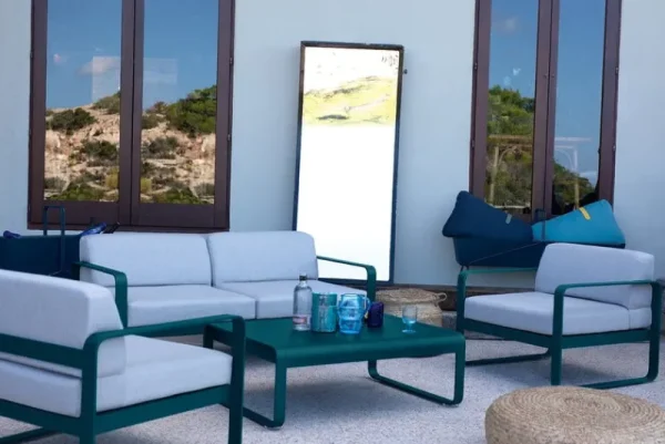 Fermob Terrassenmöbel^Bellevie Sessel, Kaktusgün – Flanellgrau