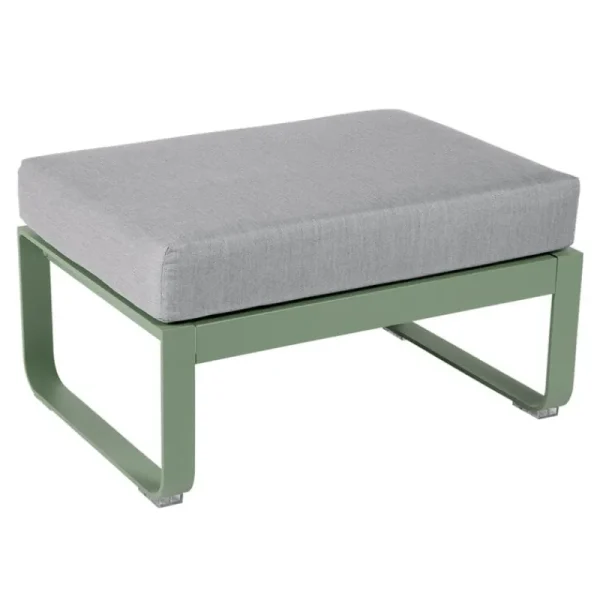 Fermob Terrassenmöbel^Bellevie Sitzhocker, Kaktusgrün – Flanellgrau