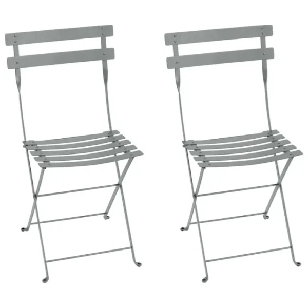 Fermob Terrassenmöbel^Bistro Metallstuhl, 2 Stück, Lapilligrau